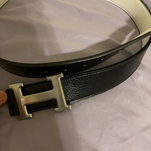 black hermes belt